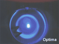 Fluorescein pattern of an optimal bullseye ortho-k fit