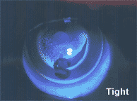 Fluorescein pattern of a tight ortho-k fit